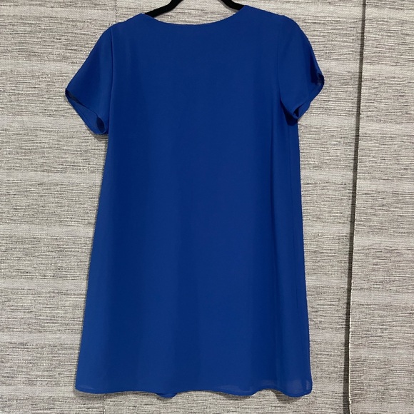 Lulus Blue V-Neck Mini Dress - Picture 5 of 6
